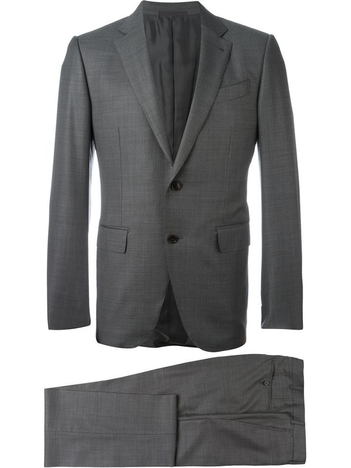 Ermenegildo Zegna Two Button Suit, Men's, Size: 50, Grey, Cupro/wool