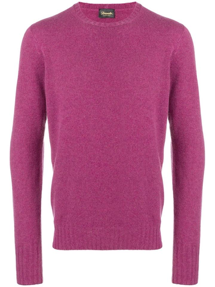 Drumohr Long-sleeve Fitted Sweater - Pink