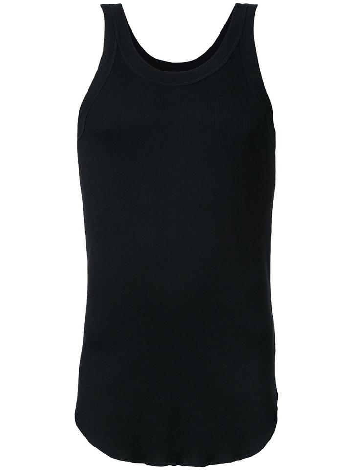 Kazuyuki Kumagai - Curved Hem Vest - Men - Cotton - 1, Black, Cotton