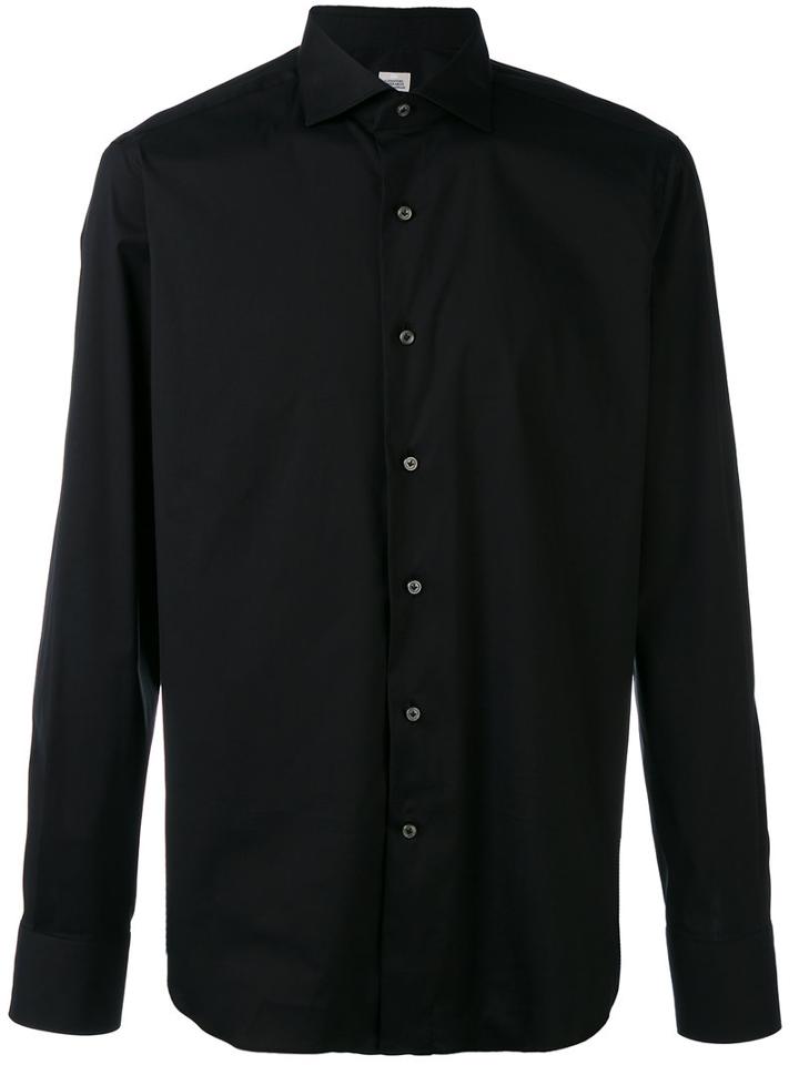 Alessandro Gherardi - Classic Slim Shirt - Men - Cotton/polyamide/spandex/elastane - 42, Black, Cotton/polyamide/spandex/elastane
