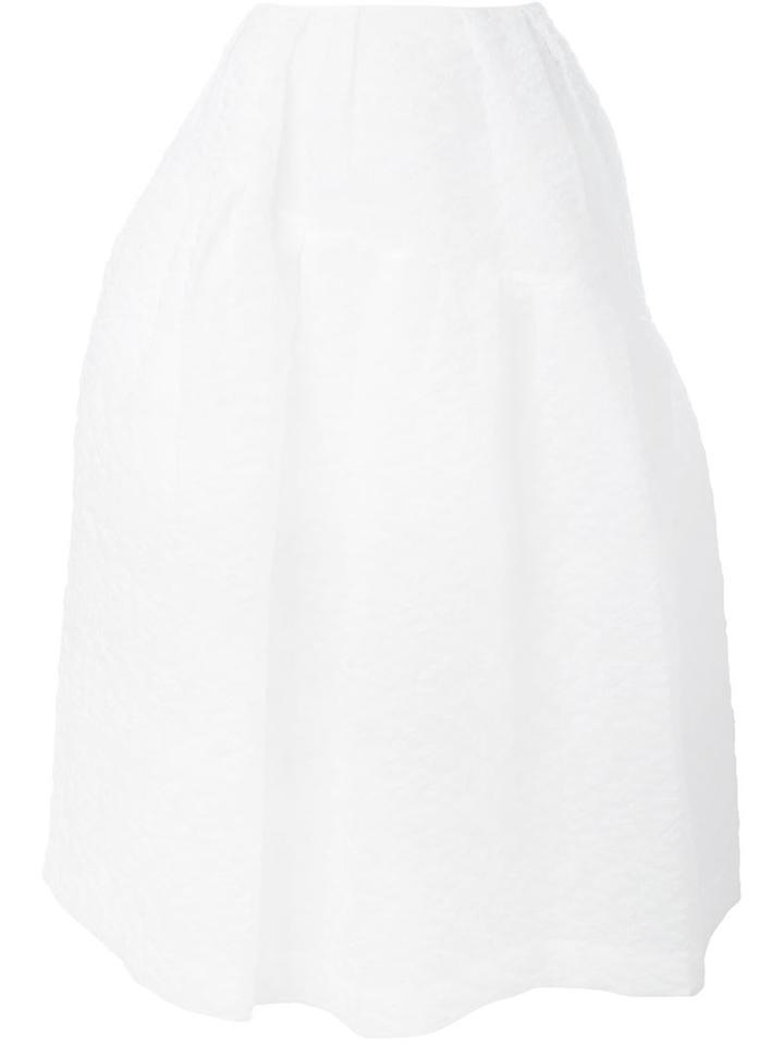 Simone Rocha Cloqué Full Midi Skirt, Women's, Size: 10, White, Nylon/acrylic/polybutylene Terephthalate Pbt/polyester