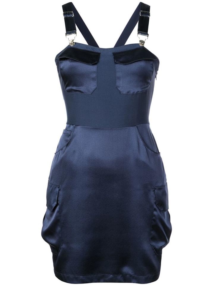 Fleur Du Mal Overall Mini Dress - Blue