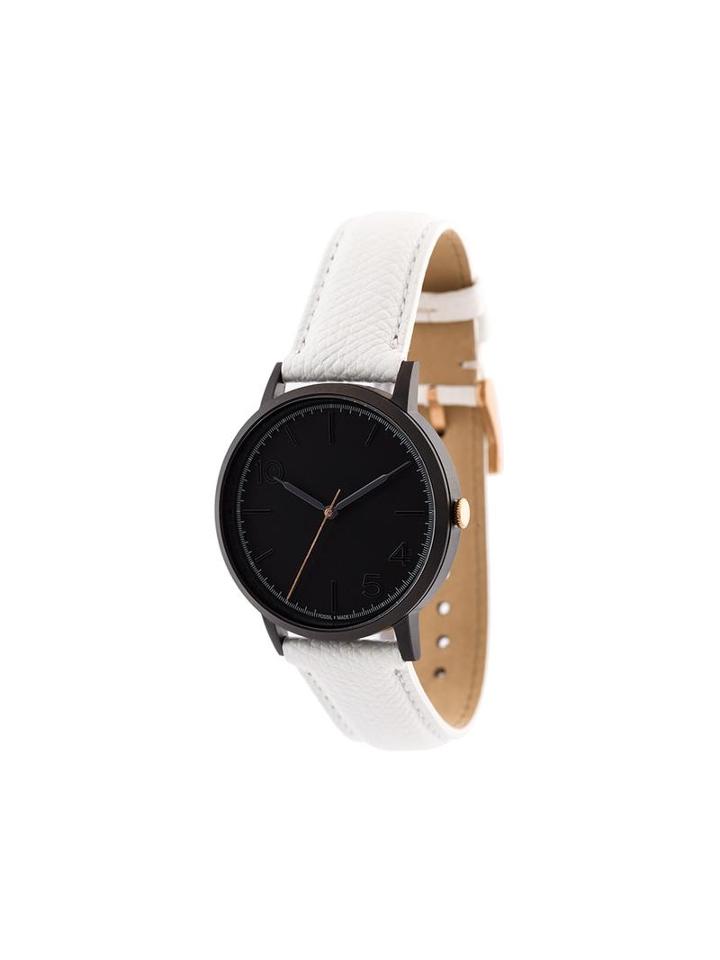 Forty Five Ten X Fossil Black Dial Watch, Adult Unisex, White