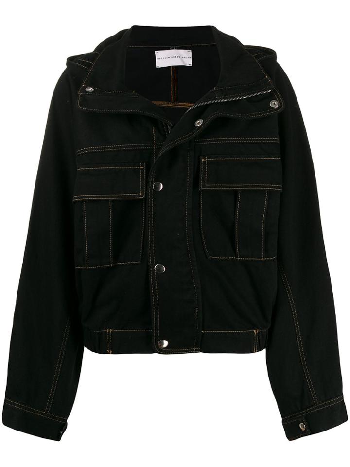 Matthew Adams Dolan Utility Pocket Denim Jacket - Black