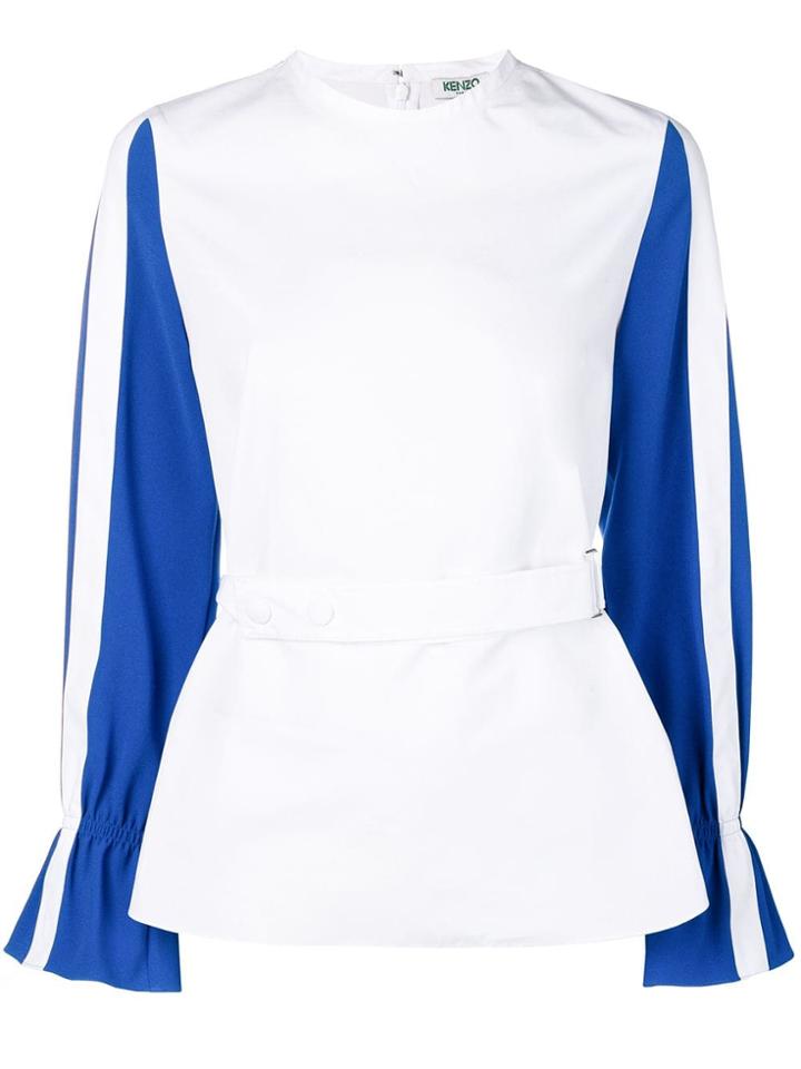 Kenzo Contrast Sleeve Top - White