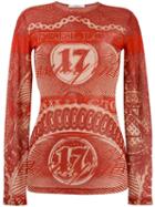 Givenchy I Feel Love Dollar Print Top, Women's, Size: Xs, Red, Polyamide