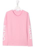 Calvin Klein Kids Logo Jersey Top - Pink