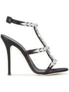 Giuseppe Zanotti Design Strappy Crystal Embellished Sandals - Black