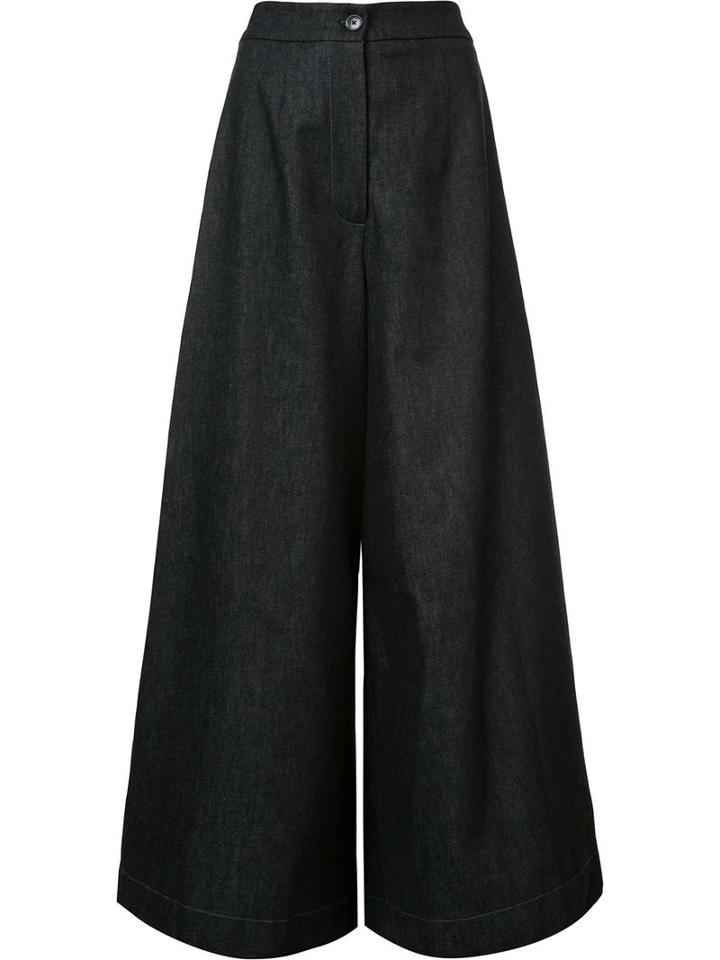 Tome Wide-legged Trousers, Women's, Size: Small, Black, Cotton