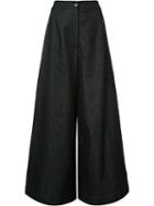 Tome Wide-legged Trousers, Women's, Size: Small, Black, Cotton