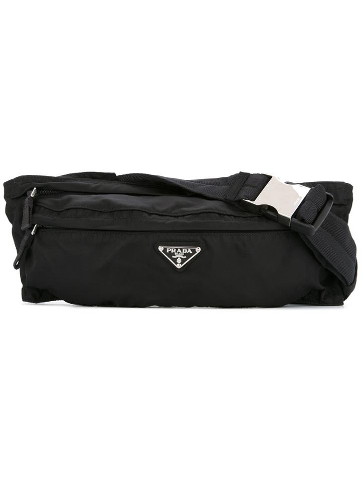 Prada Vintage Tessuto Montagn Belt Bag - Black