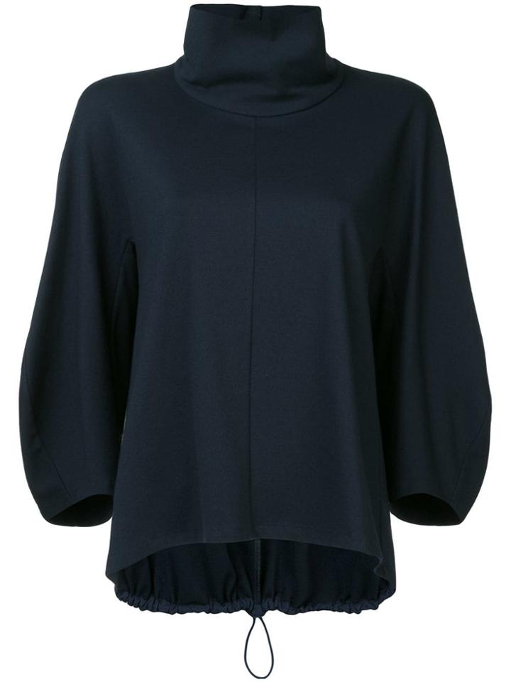 Tibi High Neck Blouse - Blue