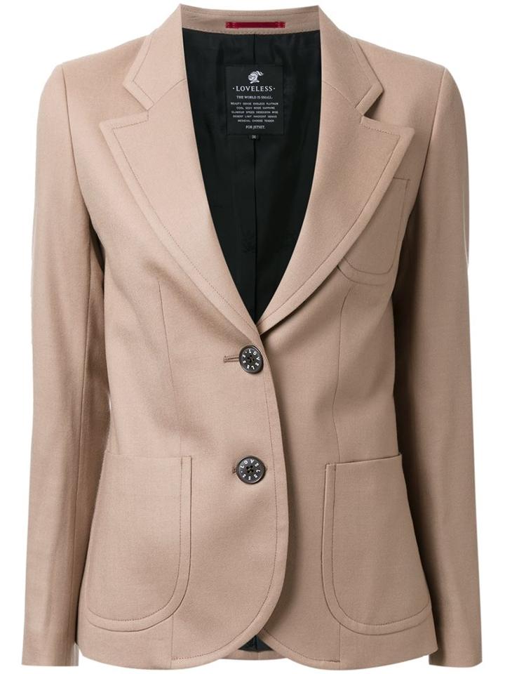Loveless Patch Pocket Blazer, Women's, Size: 34, Brown, Wool