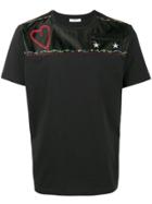Valentino T-shirt With A Heart To The Chest - Black