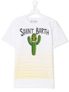 Mc2 Saint Barth Kids Teen Cactus Print T-shirt - White