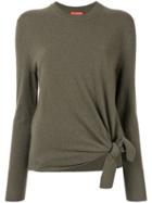 Altuzarra Cashmere Side Knot Jumper - Green