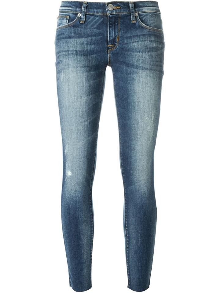 Hudson Cropped Skinny Jeans - Blue