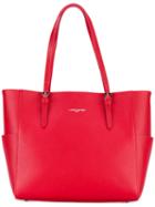 Lancaster - Lateral Pockets Shopping Bag - Women - Leather/polyurethane - One Size, Red, Leather/polyurethane