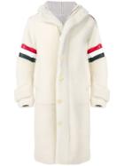 Thom Browne Articulated Dyed-shearling Hooded Parka - White