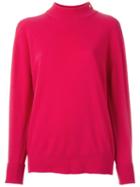 Chanel Vintage Button Detail Sweater, Women's, Size: 42, Pink/purple