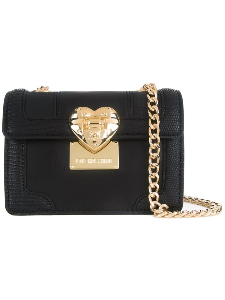 Love Moschino Gold-tone Hardware Crossbody Bag, Women's, Black