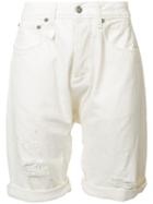 R13 Ripped Shorts, Size: 30, White, Cotton/spandex/elastane