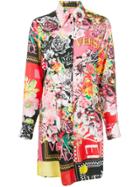 Versace Floral Mania Shirt Dress - Red