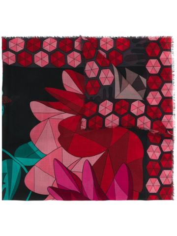 Cha Val Milano Flower Scarf - Red