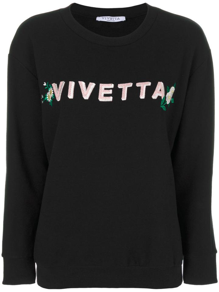 Vivetta Sweatshirt With Embroidery - Black