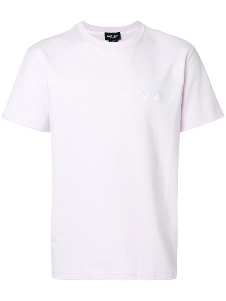 Calvin Klein 205w39nyc Embroidered T-shirt - Pink & Purple