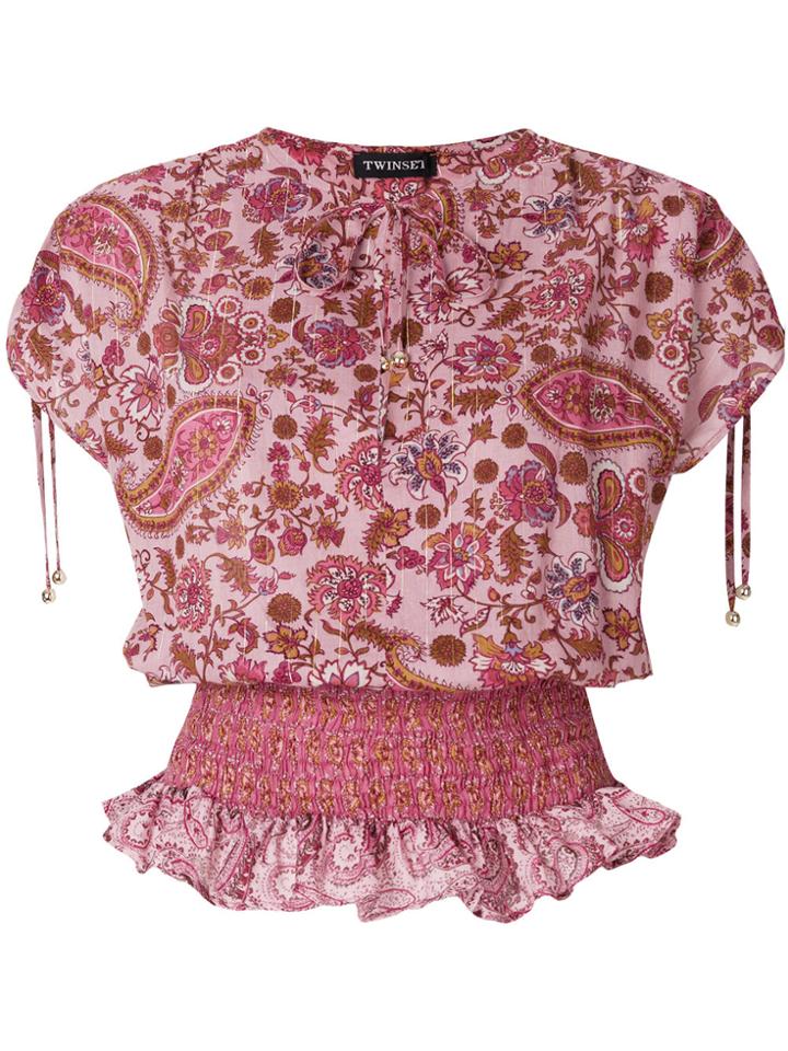 Twin-set Paisley Print Blouse - Red