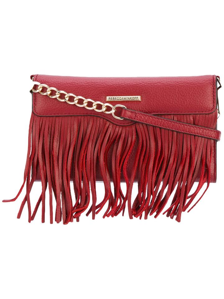 Rebecca Minkoff Fringed Cross Body Bag, Women's, Red, Leather