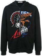 Givenchy Contrast Embroidery Hoodie - Black