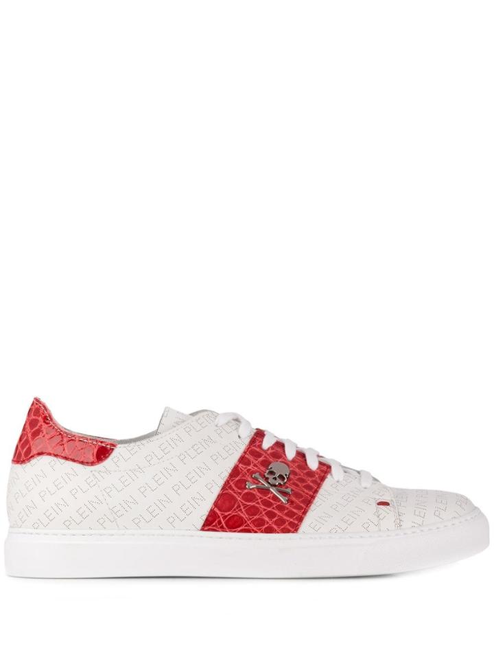 Philipp Plein Skull Detail Sneakers - White