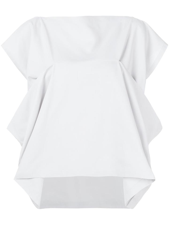 Issey Miyake Asymmetric Square Neck Blouse - Grey