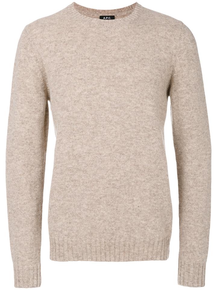 A.p.c. Crew Neck Jumper - Nude & Neutrals