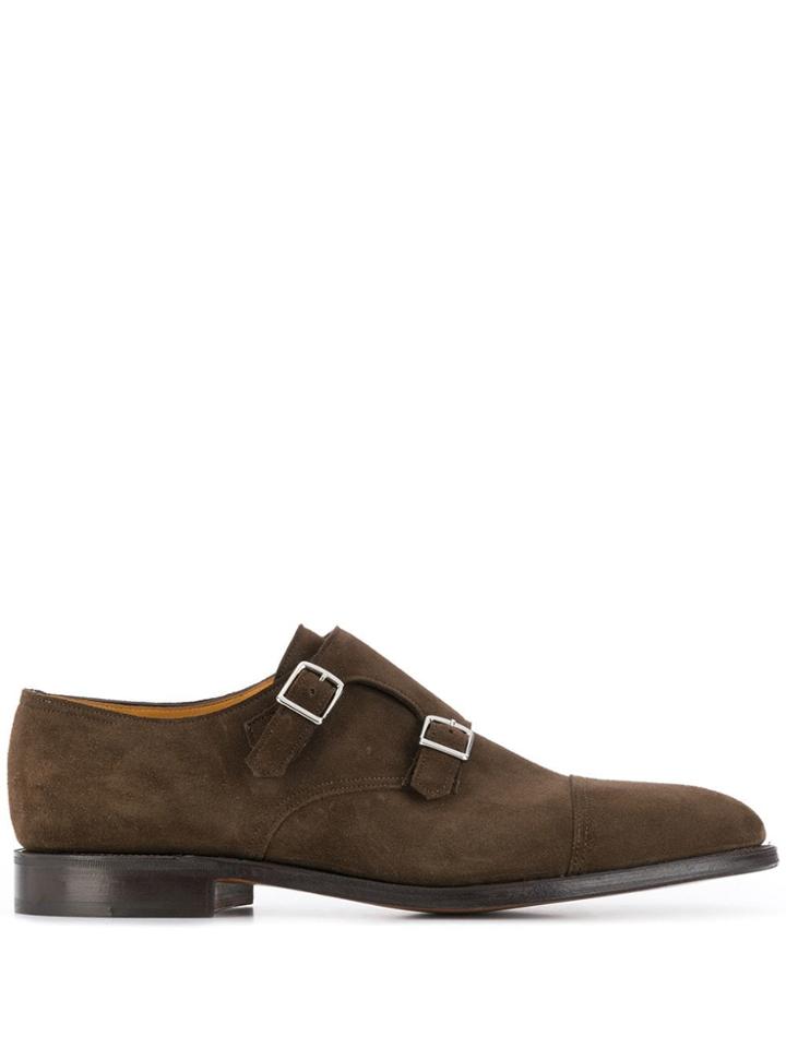 John Lobb William Monk Strap Shoes - Brown