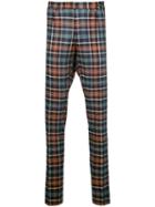 Pt01 Tartan Tailored Trousers, Men's, Size: 50, Silk/linen/flax
