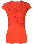 By Malene Birger Lace Top Round Neck T-shirt - Orange