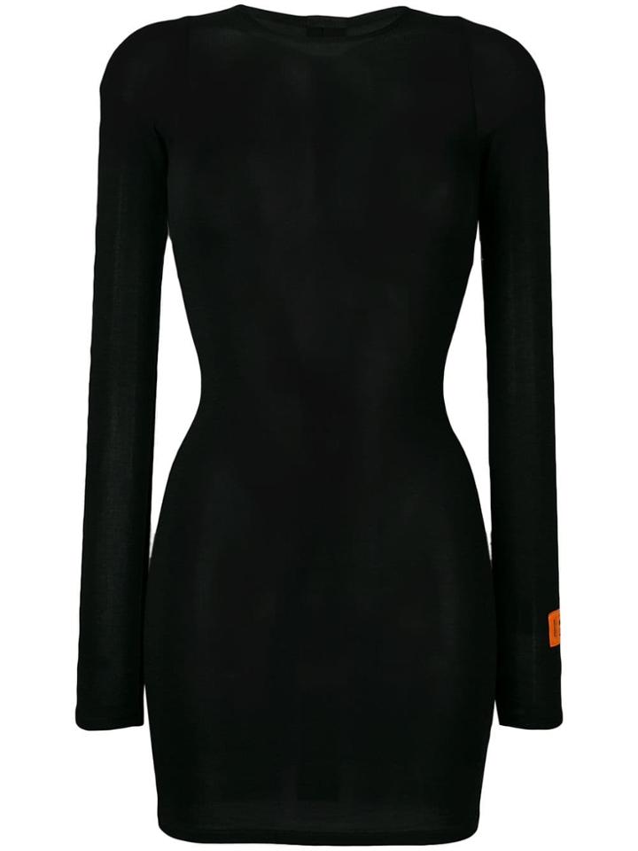 Heron Preston Fitted Sheer Dress - Black