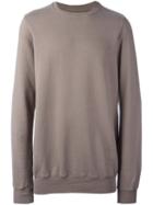 Rick Owens Drkshdw Crew Neck Sweatshirt, Men's, Size: Medium, Grey, Cotton