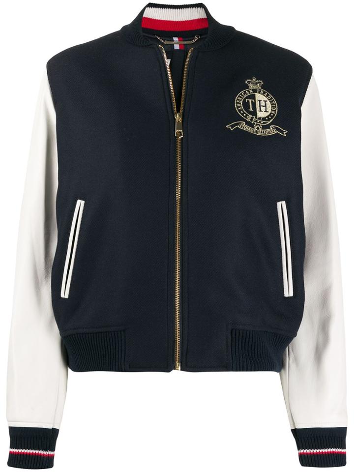 Tommy Hilfiger Woven Baseball Jacket - Blue