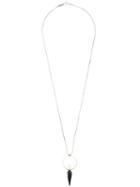 Isabel Marant Buffalo Bone Drop Necklace, Women's, Metallic