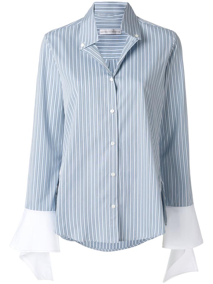 Palmer / Harding Ruffled Cuff Shirt - Blue