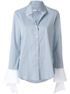 Palmer / Harding Ruffled Cuff Shirt - Blue