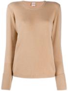 Nude Slim-fit Crew Neck Jumper - Brown
