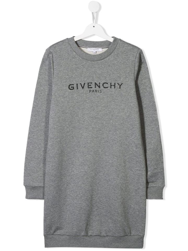 Givenchy Kids Logo Jumper Dress - Grey