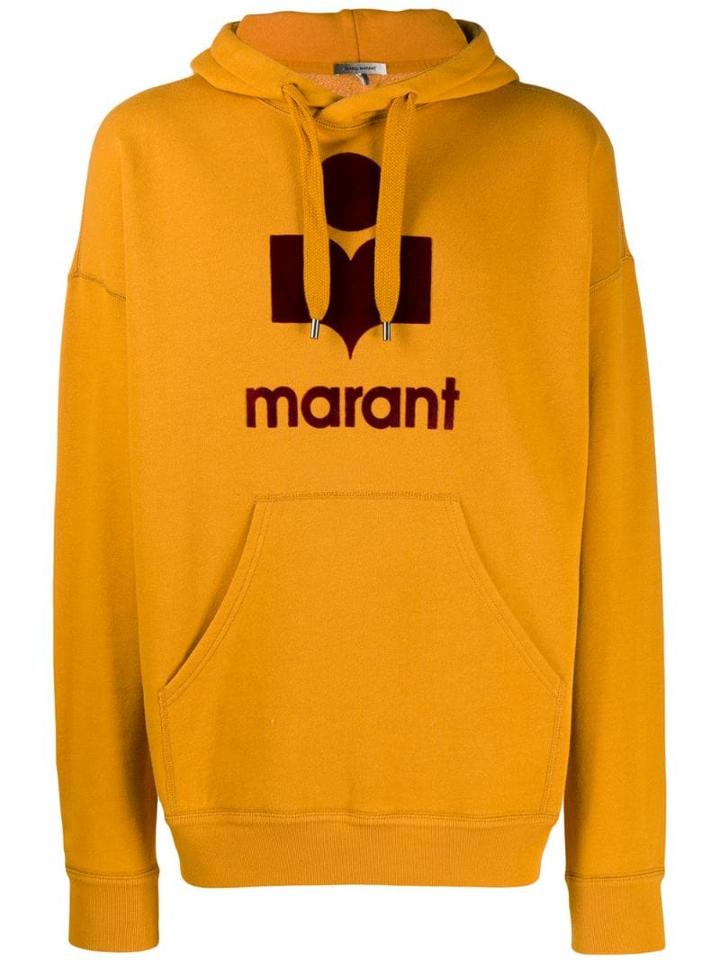 Isabel Marant Hooded Logo Jumper - Yellow