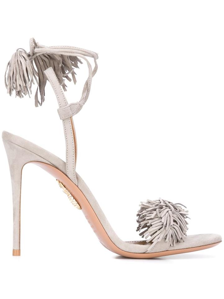 Aquazzura Fringe Tassel Sandals