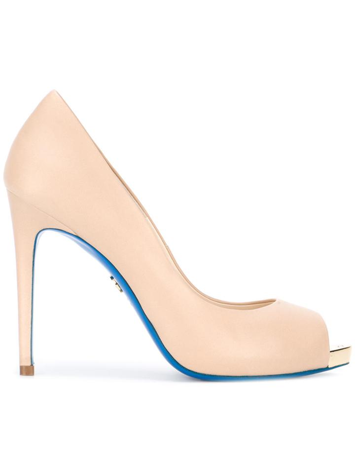 Loriblu Peep Toe Pumps - Nude & Neutrals